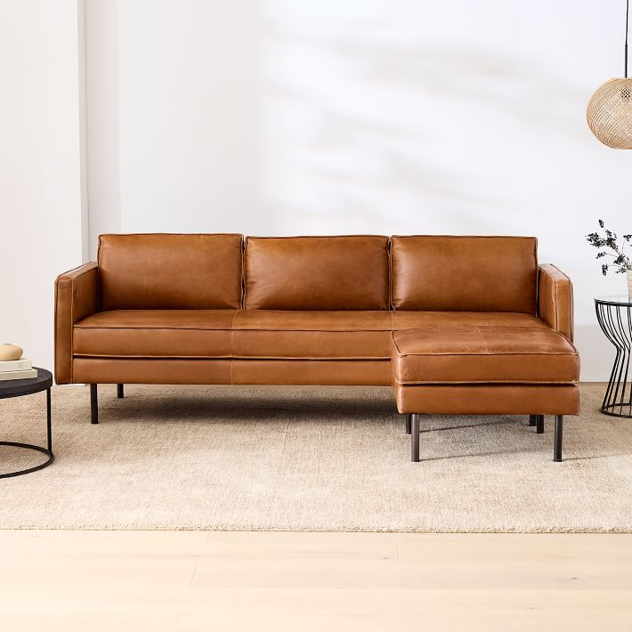 Axel Leather 2-Piece Reversible  Sofa