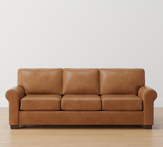 Buchanan Roll Arm Leather Sofa