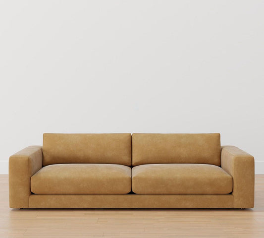 Carmel Lounge Square Arm Leather  Sofa