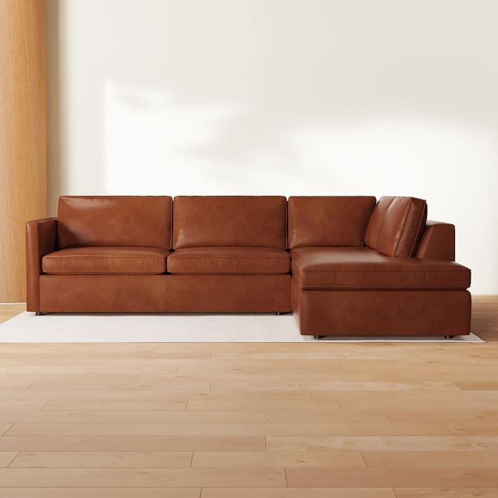 Harris Leather 2-Piece w/ Bumper Chaise  Sofa