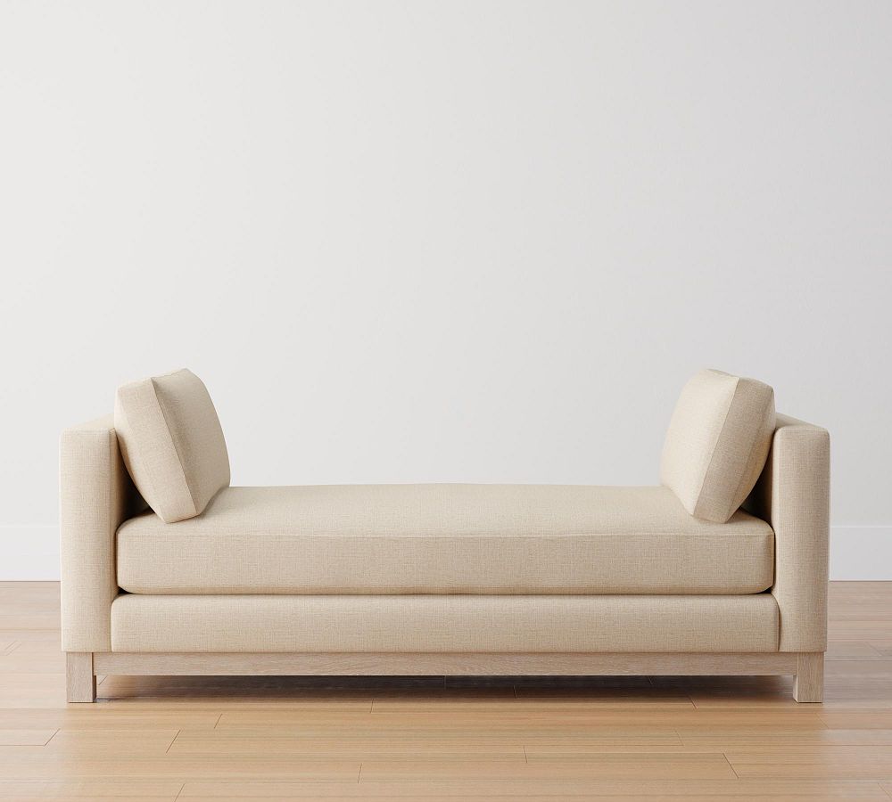 Jake Upholstered with Seadrift Wood Base Sofa