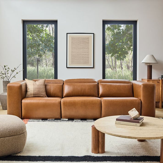 Leo Motion Reclining Leather  Sofa