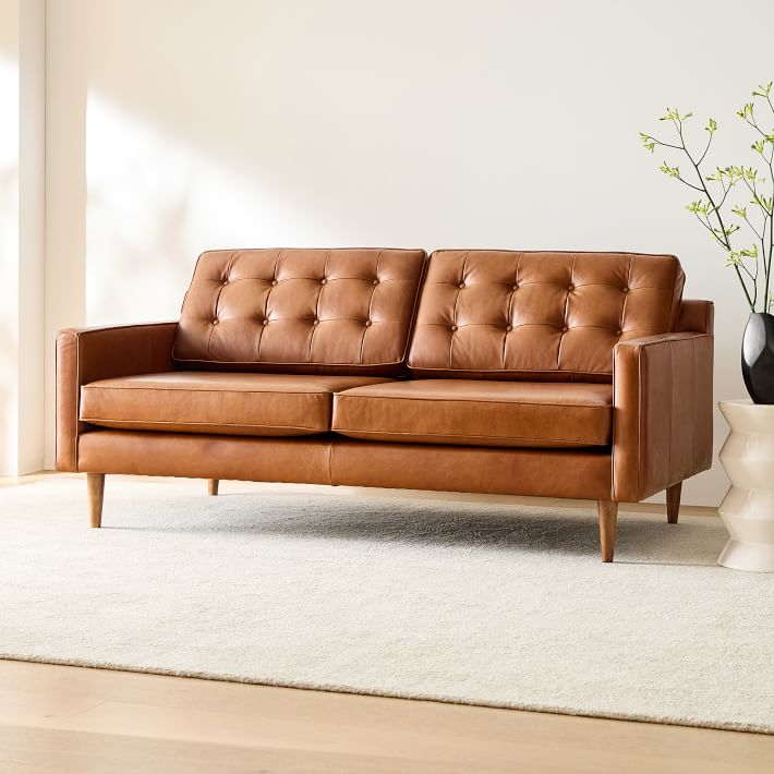 Drake Leather  Sofa