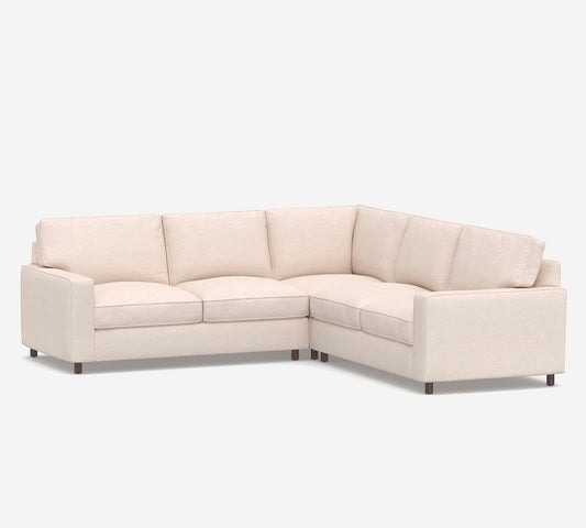 PB Comfort Square Arm Upholstered 3-Piece  Sofa