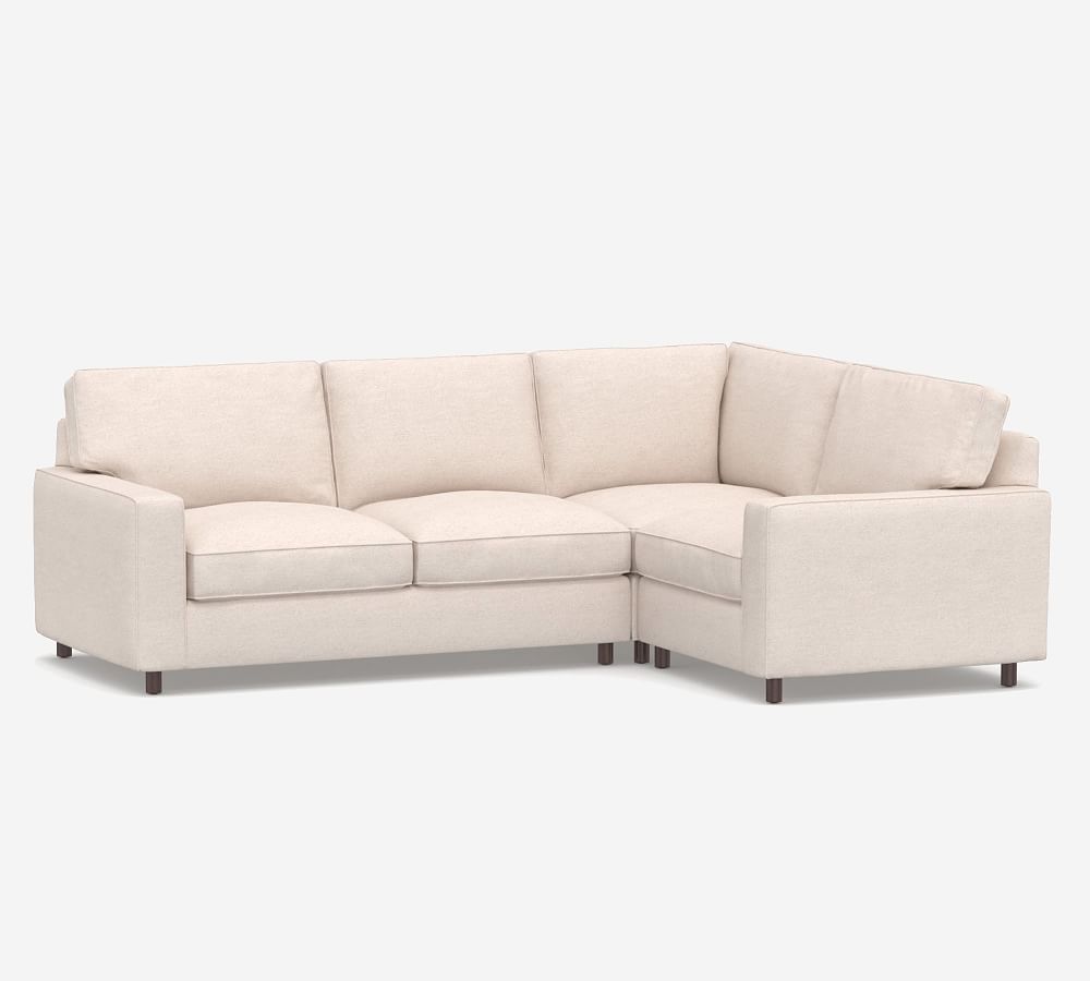 PB Comfort Square Arm Upholstered 3-Piece Sofa