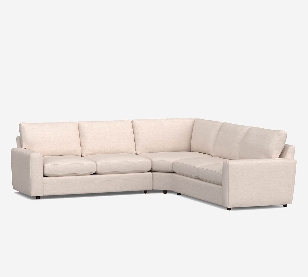 Pearce Modern Square Arm Upholstered 3-Piece  Sofa