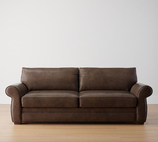 Pearce Roll Arm Leather Sofa