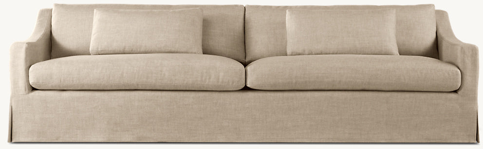 BELGIAN SLOPE ARM Slipcovered Sofa