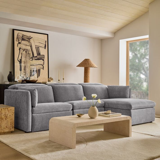 Shelter Motion Reclining 3-Piece Reversible Chaise  Sofa