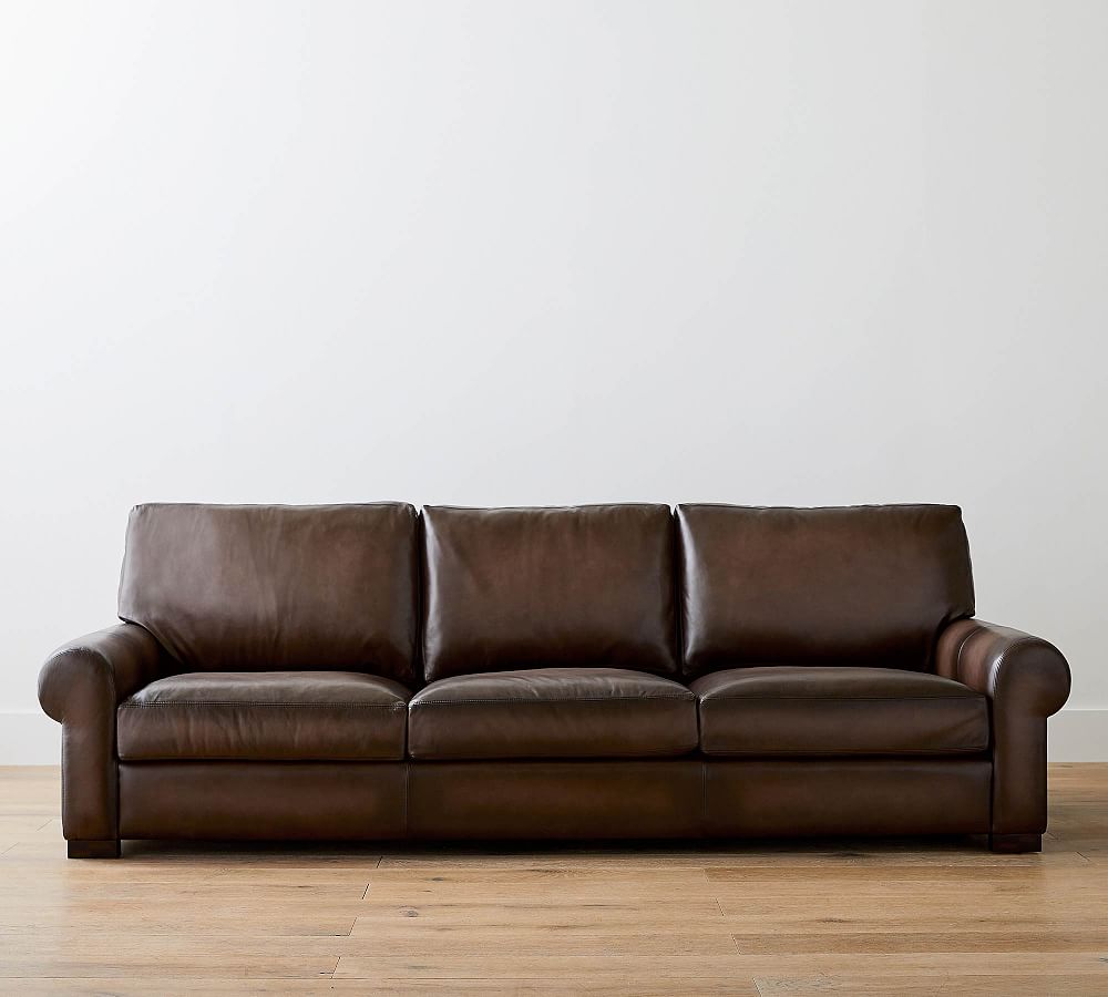 Turner Roll Arm Leather  Sofa