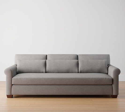 York Roll Arm Deep Seat Upholstered Sofa